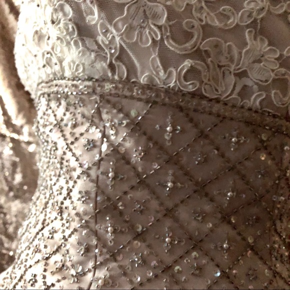 Vintage Beaded Ball Gown Wedding Dress - Picture 5 of 5